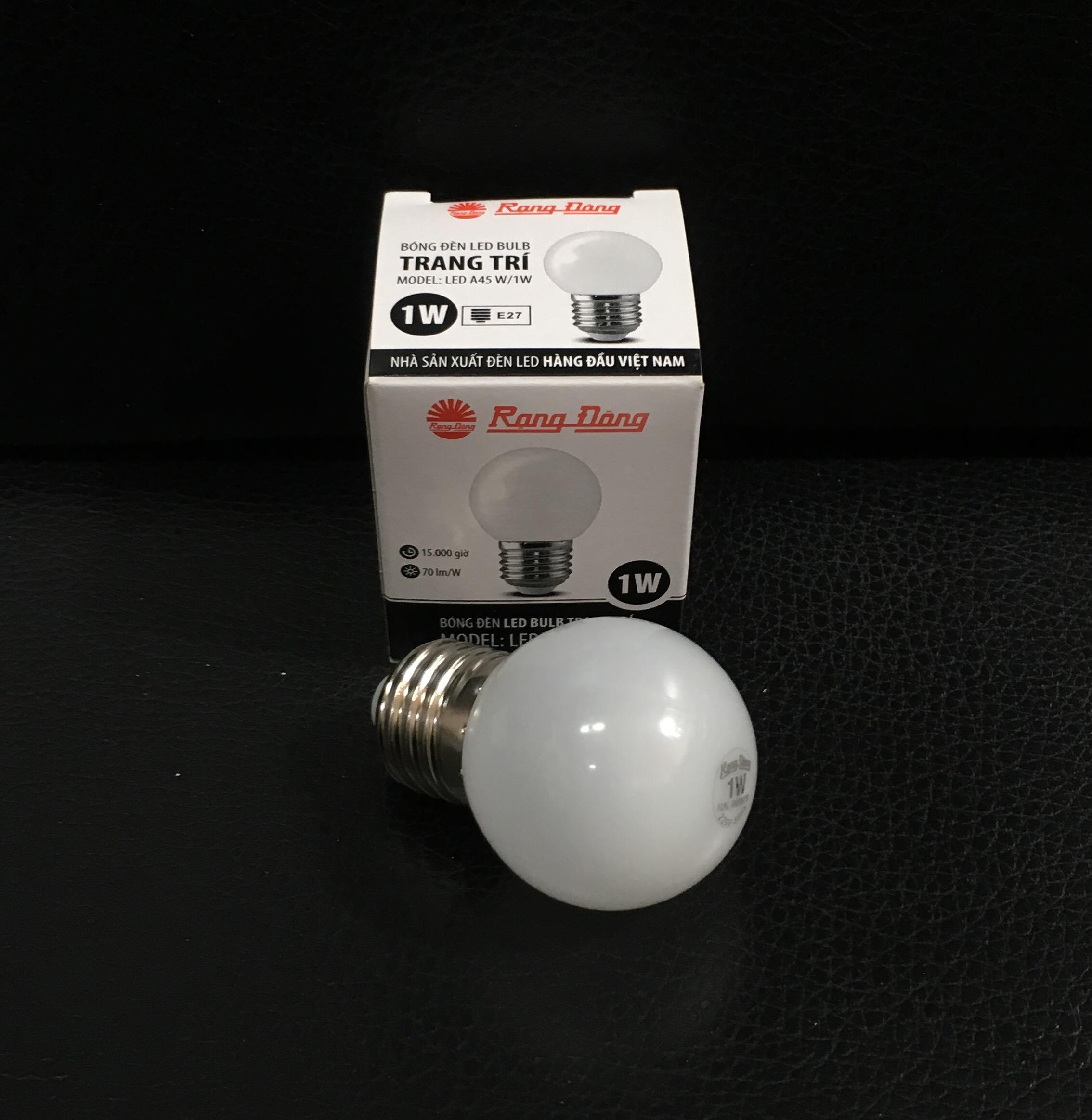 Bóng đèn led tròn 1W Rạng Đông A45 trái chanh E27
