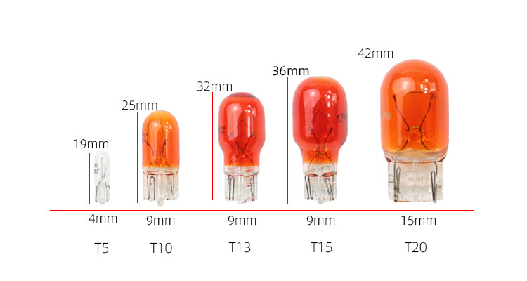 Bóng đèn T5, T10, T13, T15, T20 lắp cho bảng điều khiển ô tô, xe máy 12v. 24v nhiều màu