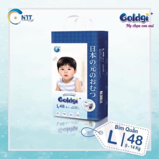 Tã/ Bỉm Goldgi+ nội địa Nhật cho bé dán quần đủ size