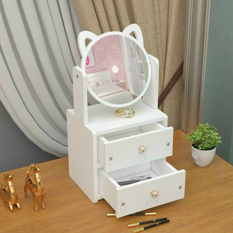 kệ mỹ phẩm 2 tầng có gương