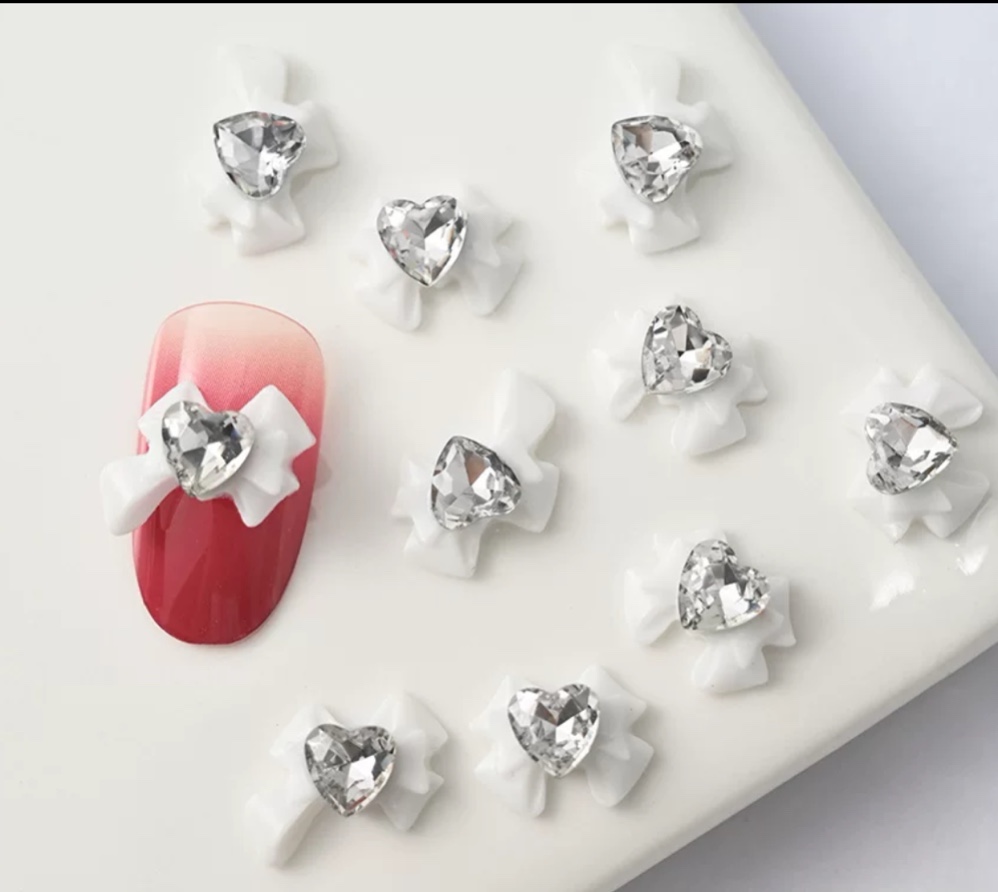 Charm Nơ Đá Trắng Trang Trí Móng Mẫu Mới Hot - TGN937