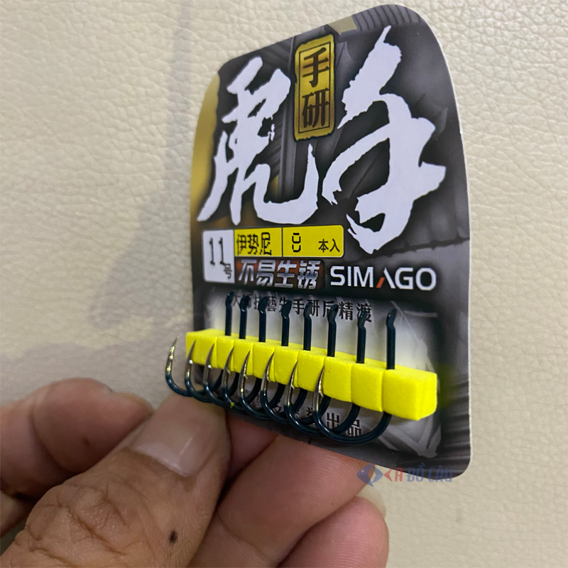 Lưỡi câu thép carbon có ngạnh SIMAGO Nhật Bản