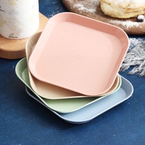 Set 4-8 dĩa lúa mạch nhiều màu kích thước 14 x 14cm.