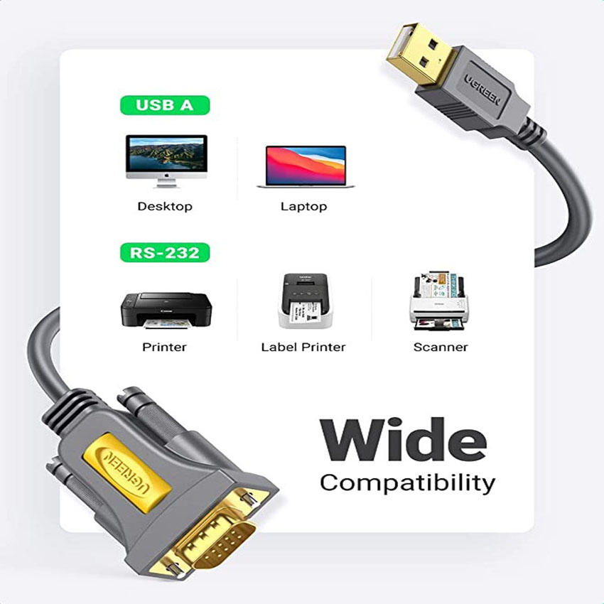 [HCM]Cáp USB to Com ( RS232 )Chính Hãng Ugreen CR107 Cao Cấp