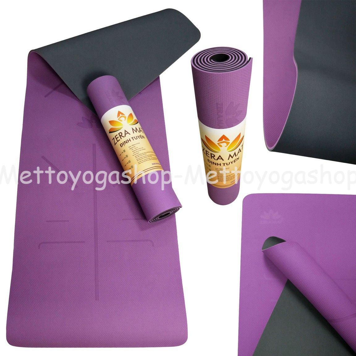Thảm yoga cao cấp ZERA MAT chất liệu tpe chống trượt 2 lớp 8mm