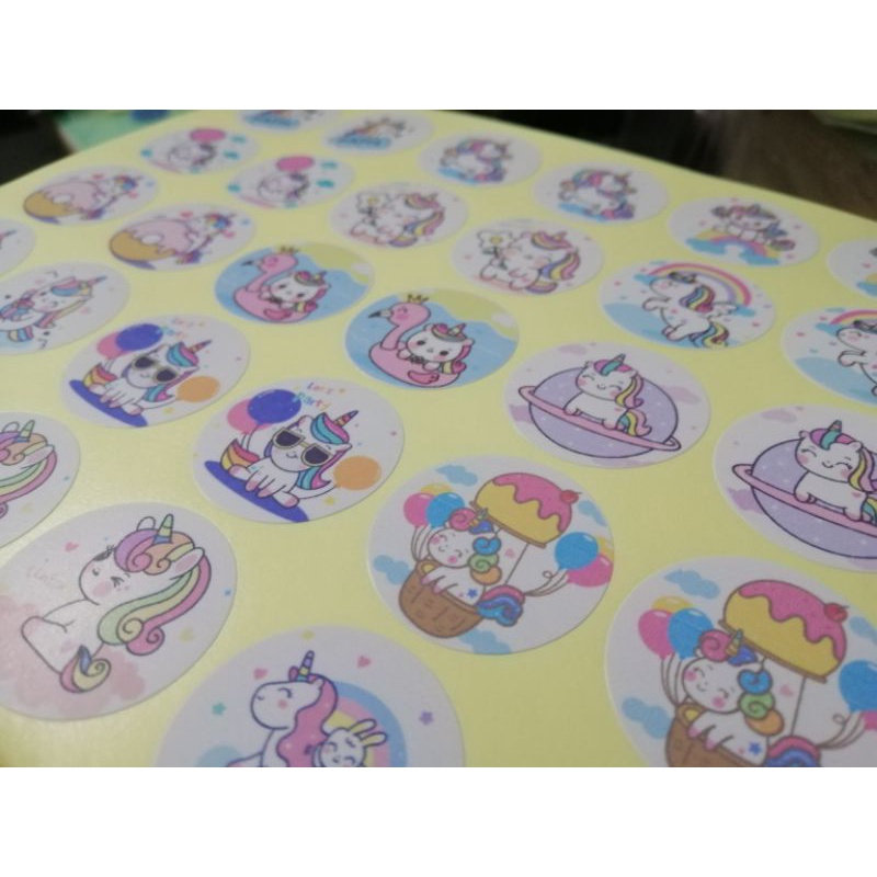 30 miếng dán stickers hình UNICORN