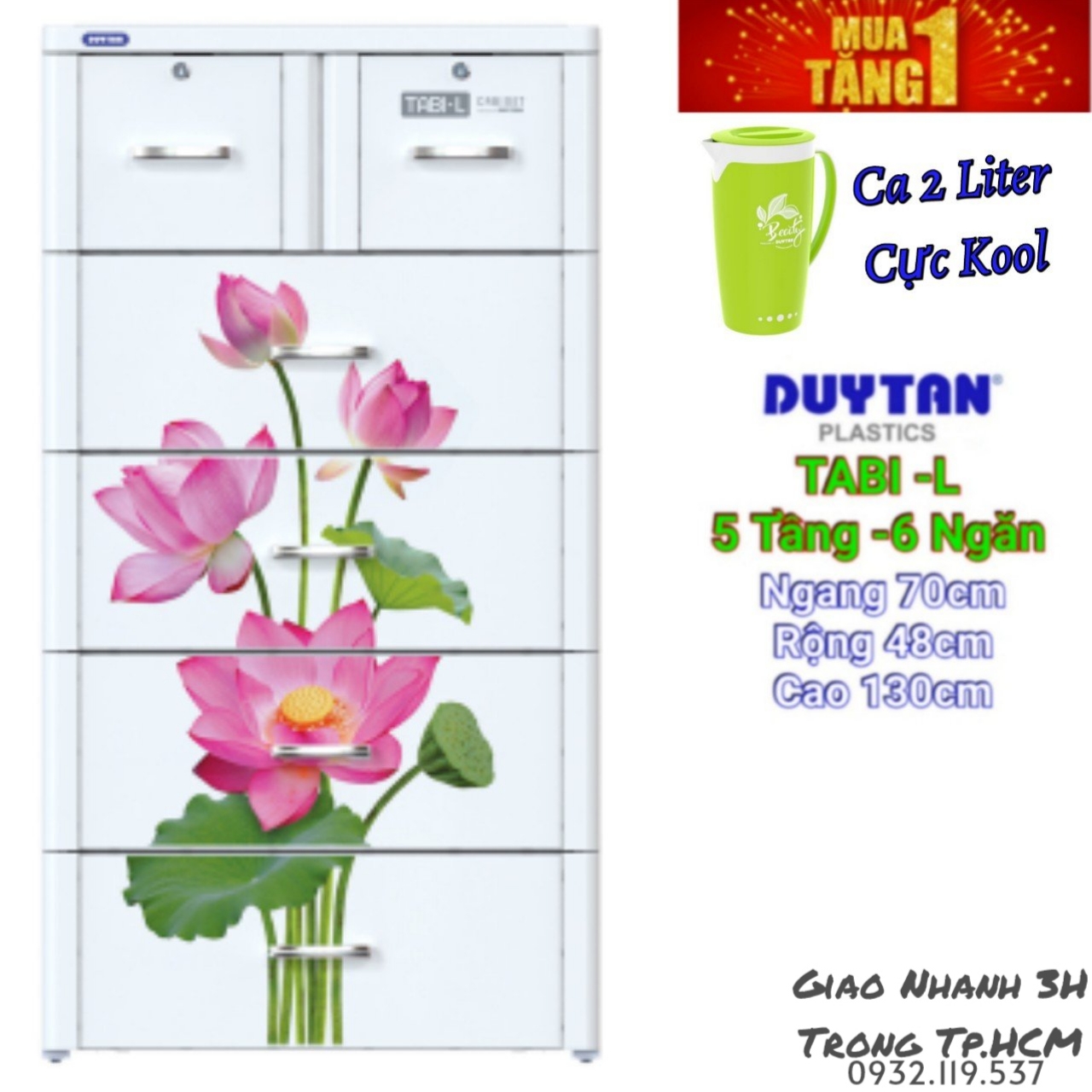 Tủ nhựa duy tân TABI-L HỒNG THỎ ( SIZE LỚN NHẤT )