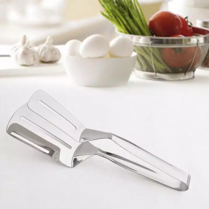 Kẹp gắp thực phẩm bằng inox bản lớn