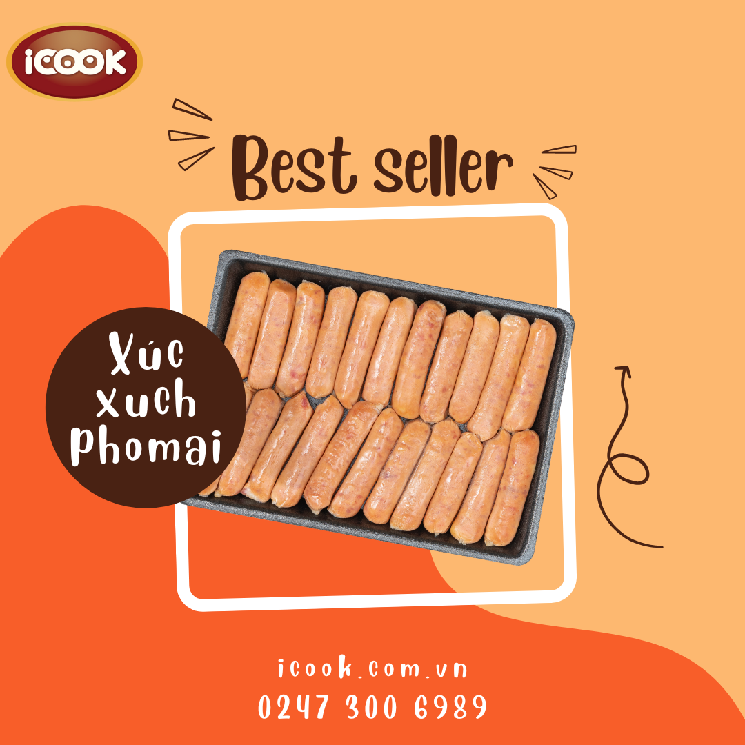 [Chỉ giao HN] Xúc xích phomai Kichi- Kichi 340gr