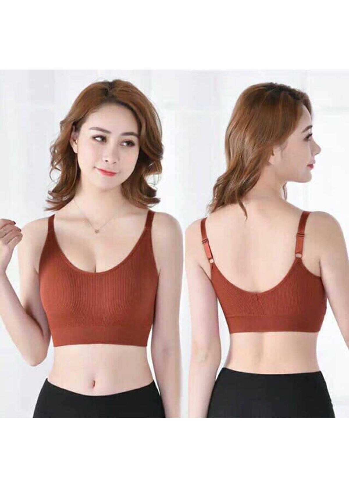 Áo Bra Gân Tăm Cổ Tim