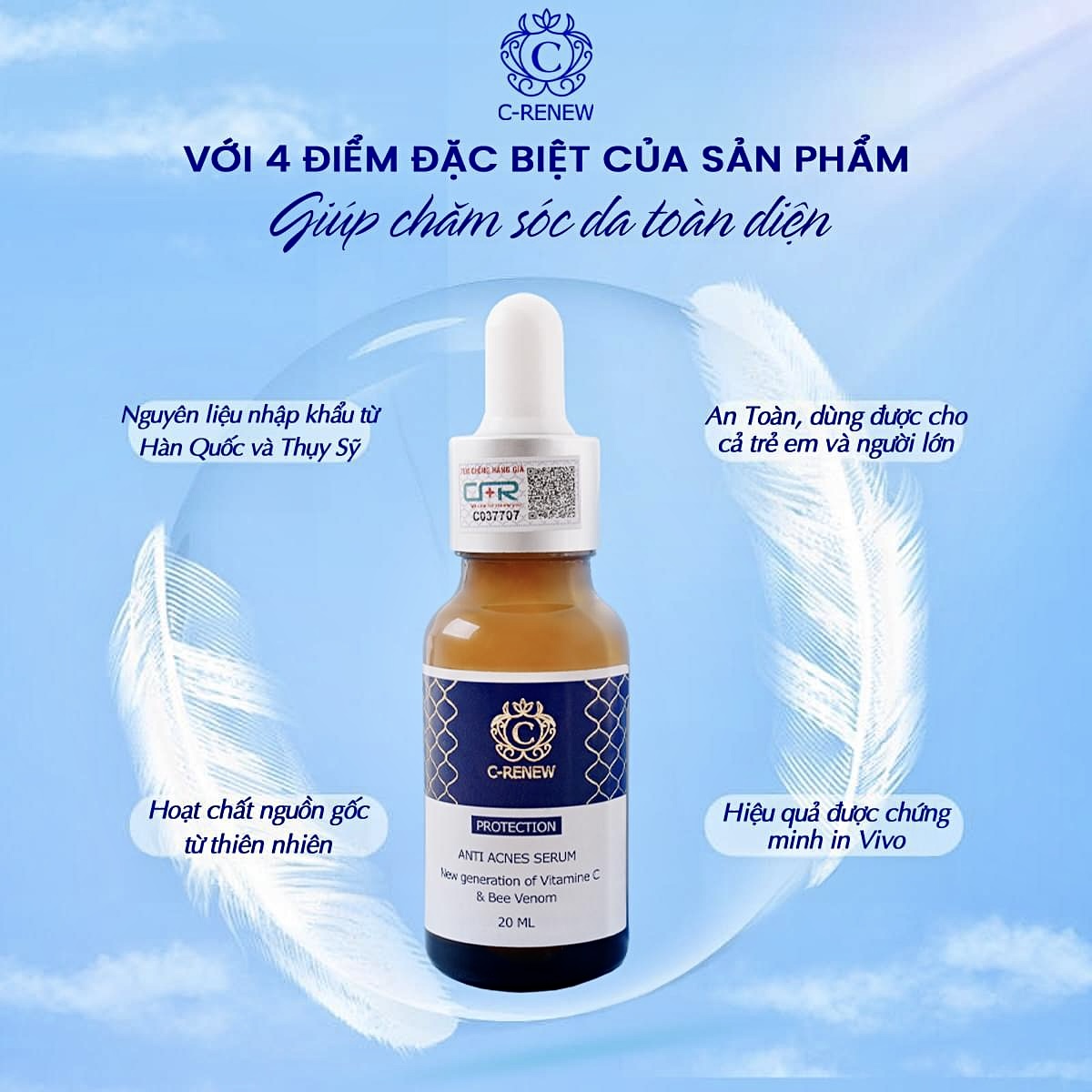 SERUM C-RENEW NGỪA MỤN MỜ THÂM LIỀN SẸO 20ML