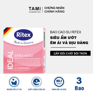 Bao cao su RITEX IDEAL Siêu ẩm ướt - Thêm gấp đôi chất bôi trơn Êm ái và dịu dàng hơn Bao cao su hàng đầu tại Đức (Có che tên) TM-RI-IDEAL3 thumbnail