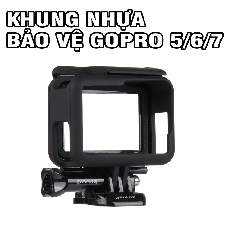 Khung bảo vệ Gopro 7 / 6 / 5 bằng nhựa cao cấp hãng Puluz