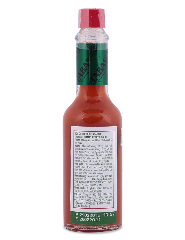 Date 11/2030 American Tabasco Red Chili Sauce 60ml / Tabasco Sauce