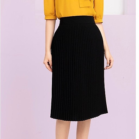 Chân váy xếp li cát hàn dáng dài cạp chun( kèm ảnh thật)