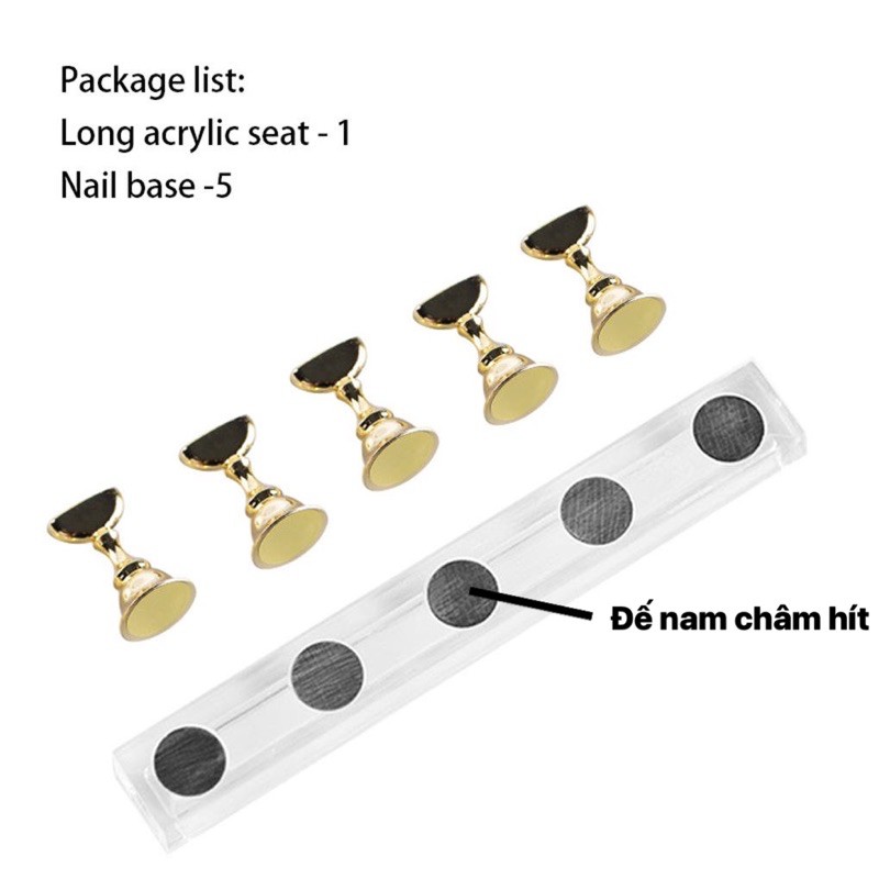 Đế nam châm trưng móng mẫu, tập vẽ, học nail