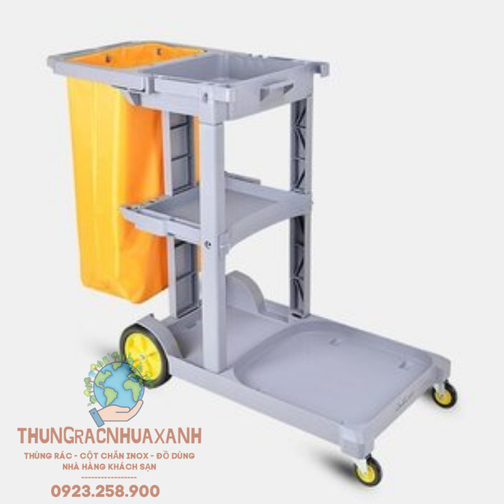 XE DỌN VỆ SINH KHÁCH SẠN - XE ĐẨY PHỤC VỤ