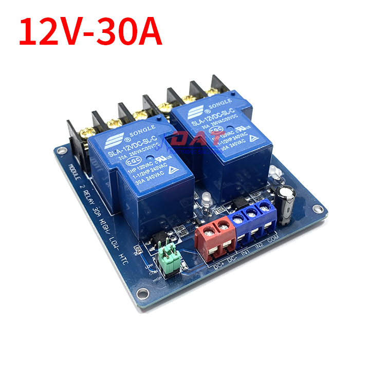 [HCM]Module 2 Relay 30A - 12V Kích High/Low HTC