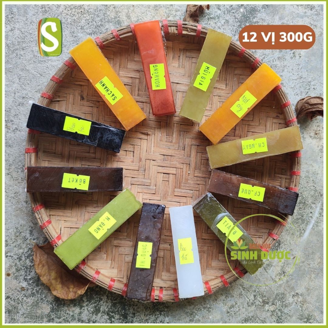 Vụn xà phòng thảo dược HTX Sinh Dược 100-300G. Tặng kèm túi lưới
