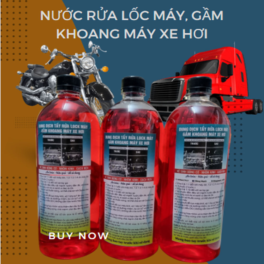 Dung dịch rửa lốc máy, rửa xe đa năng