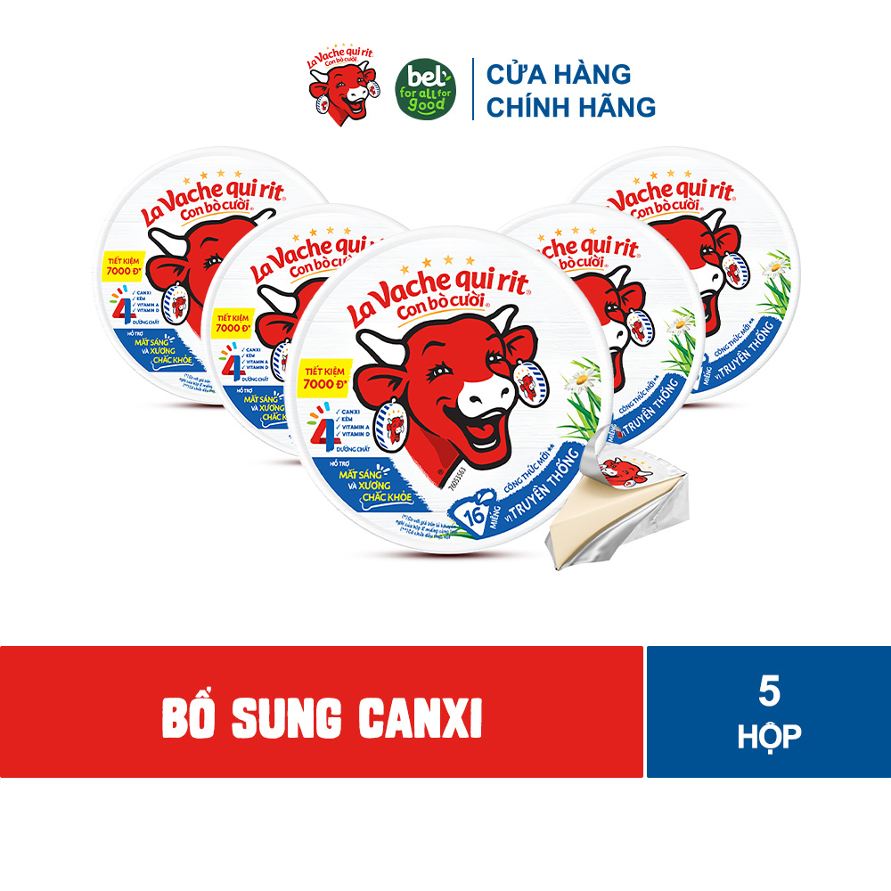 Combo 5 Phô mai con bò cười 16 miếng 224G