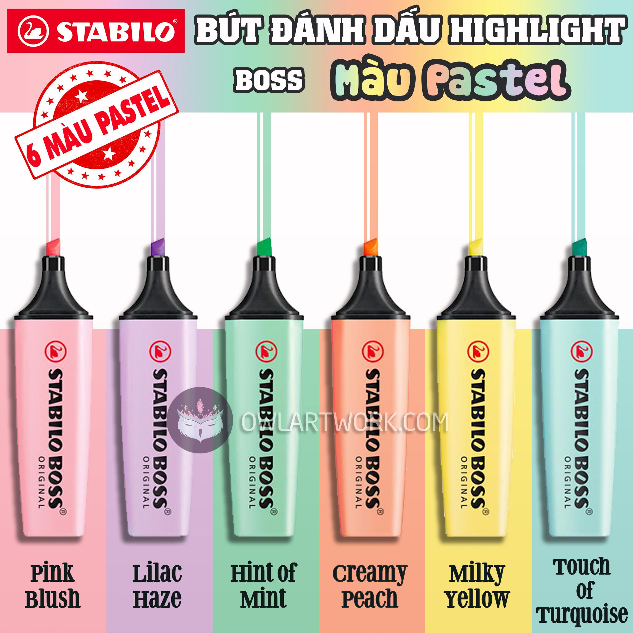 [HCM]Bút Dạ Đánh Dấu Stabilo Boss Highlighter - 6 màu Pastel (Made In Germany)