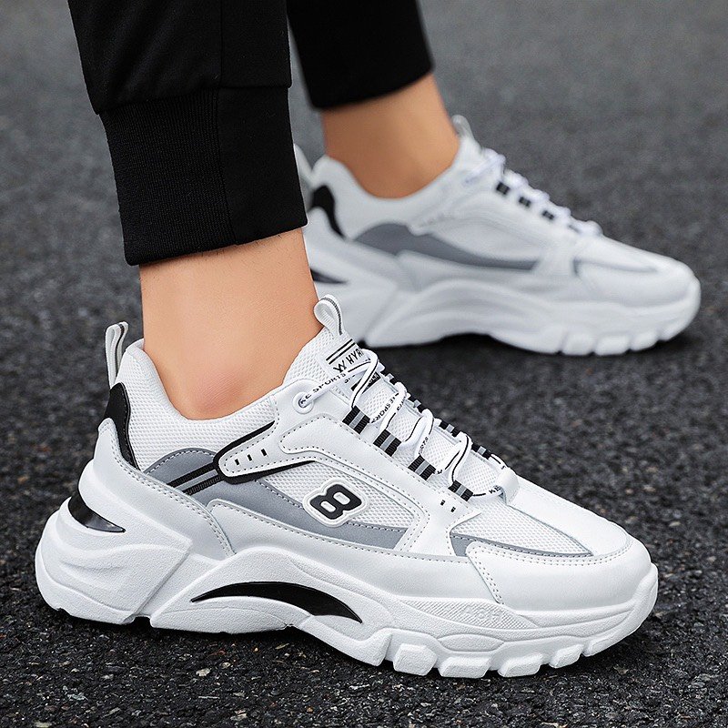 Giày thể thao sneaker nam Viền Số 8 Phản Quang