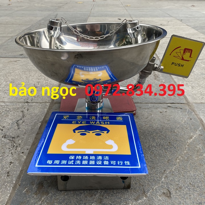 Bồn rửa mắt khẩn cấp gắn tường-để bàn