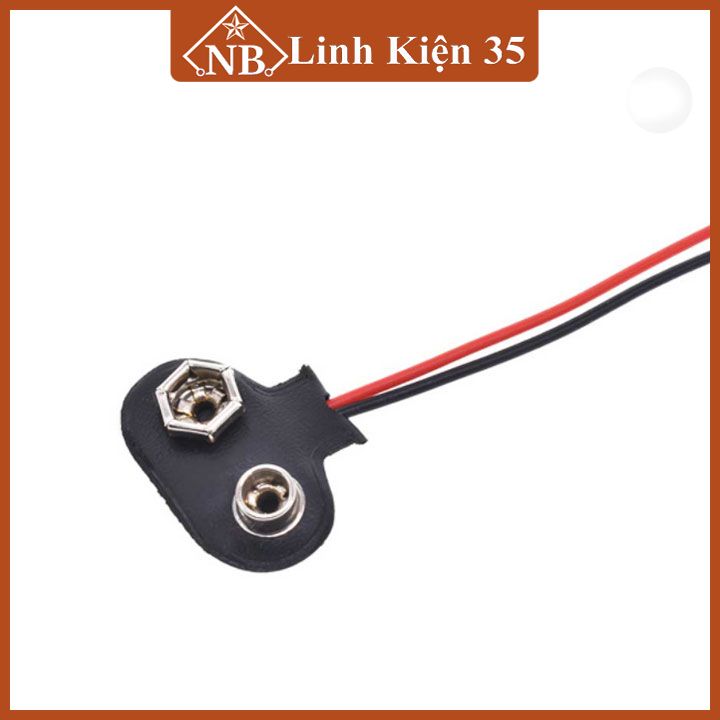 Dây đế pin 9V có đầu jack nối ra DC 5.5x2.1mm