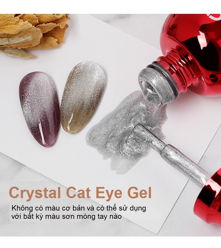 [HCM] Sơn Gel AS Red - Mắt Mèo Kim Cương Bạc