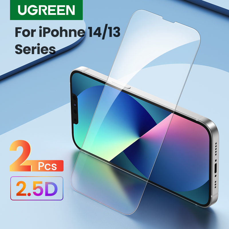 Ugreen 2pcs borderless full screen hd screen protector with film for iphone 14/14max/14 pro/ 14 pro max iphone 13 / iphone 13 pro / iphone 13 pro max