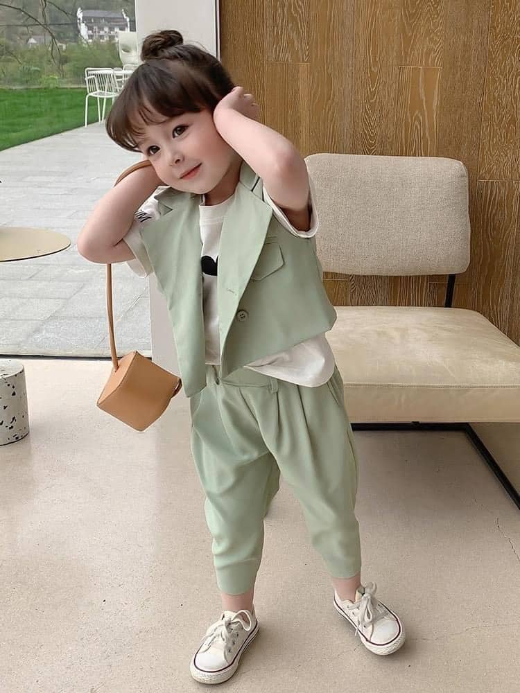 bộ vest gile cho bé gái 10-20kg