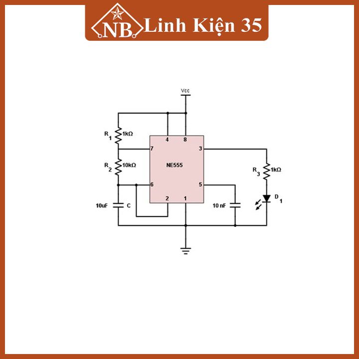IC tạo xung NE555 DIP8/SOP8
