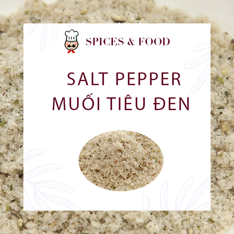 [Hũ 120ml] Salt Pepper - Muối Tiêu Đen Đaklak - chấm gà lá chanh