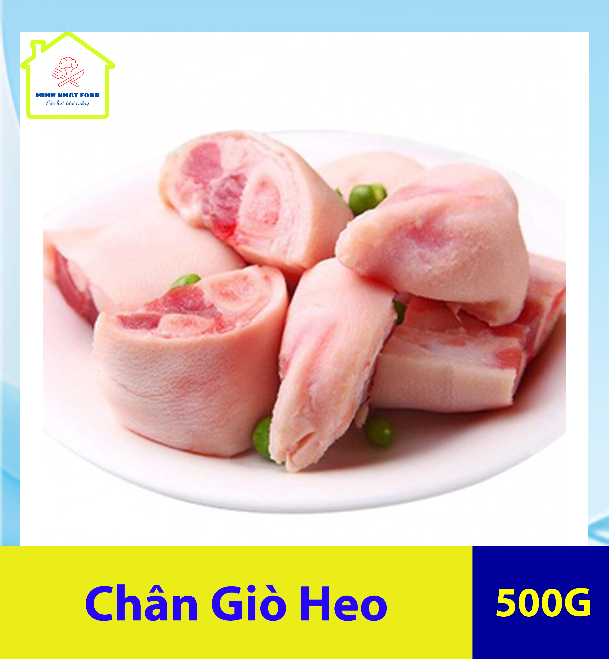 500g chân giò heo cắt khoanh sẵn, dựng trước heo_giao hỏa tốc 2h_cửa hàng thực phẩm minh nhật
