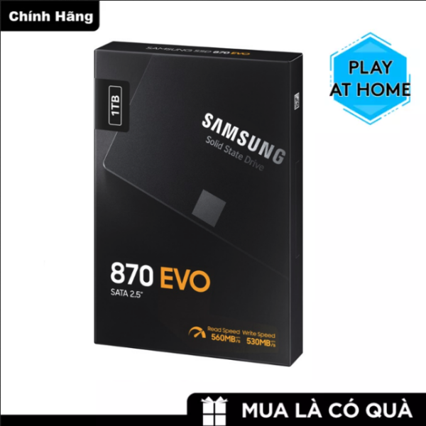 Bảng giá [HCM][ Giá Rẻ Bất Ngờ ] Ổ cứng SSD Samsung 870 Evo 1TB 2.5-Inch SATA III MZ-77E1T0BW - Tốc đô đọc 560Mb/s - Tốc độ ghi 530Mb/s - TBW 600 TB - Bảo hành 3 năm Phong Vũ