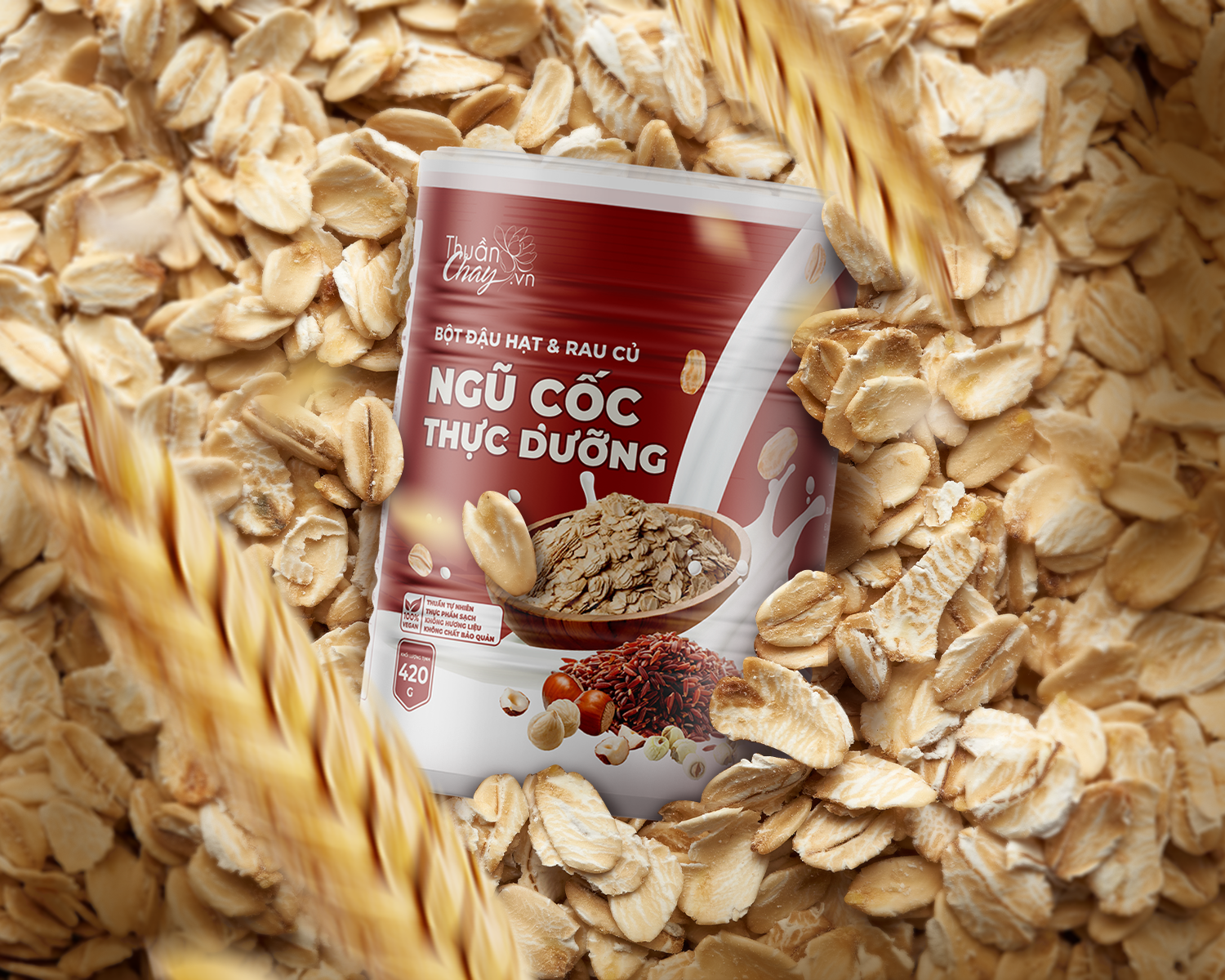 Bột đậu hạt & rau củ NGŨ CỐC  THỰC DƯỠNG 420g