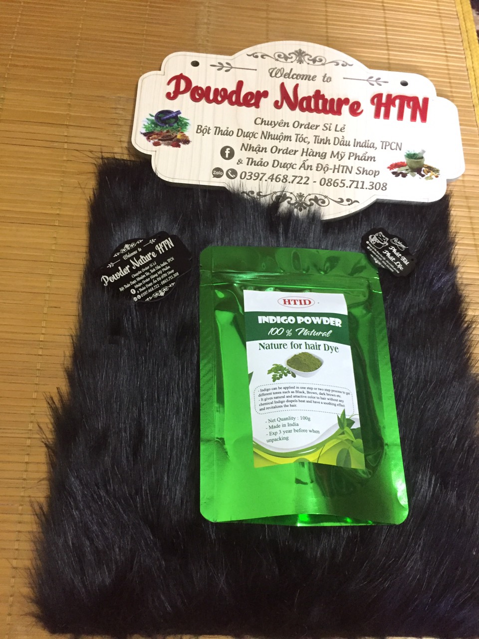Bột henna phủ bạc, nhuộm tóc nâu đỏ 100g