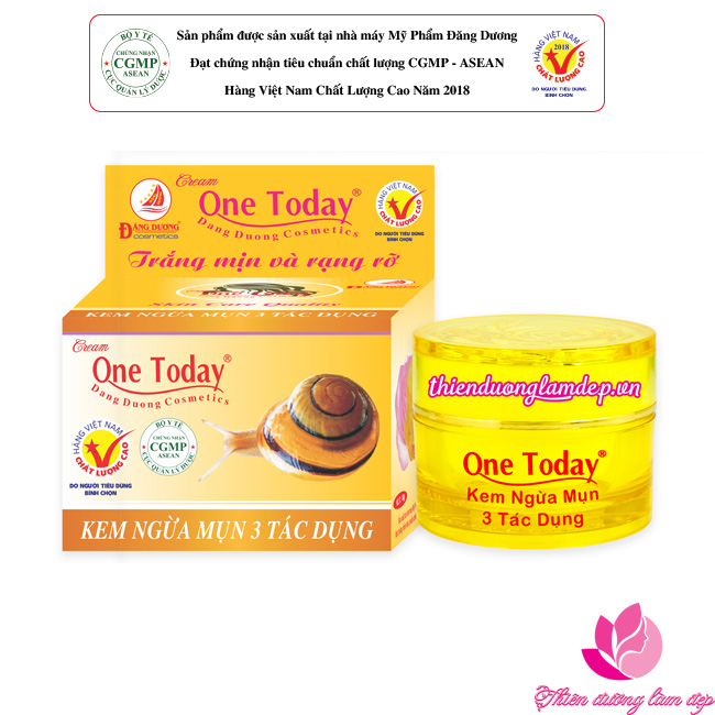 Kem ngừa mụn 3 tác dụng ONE TODAY - 8g