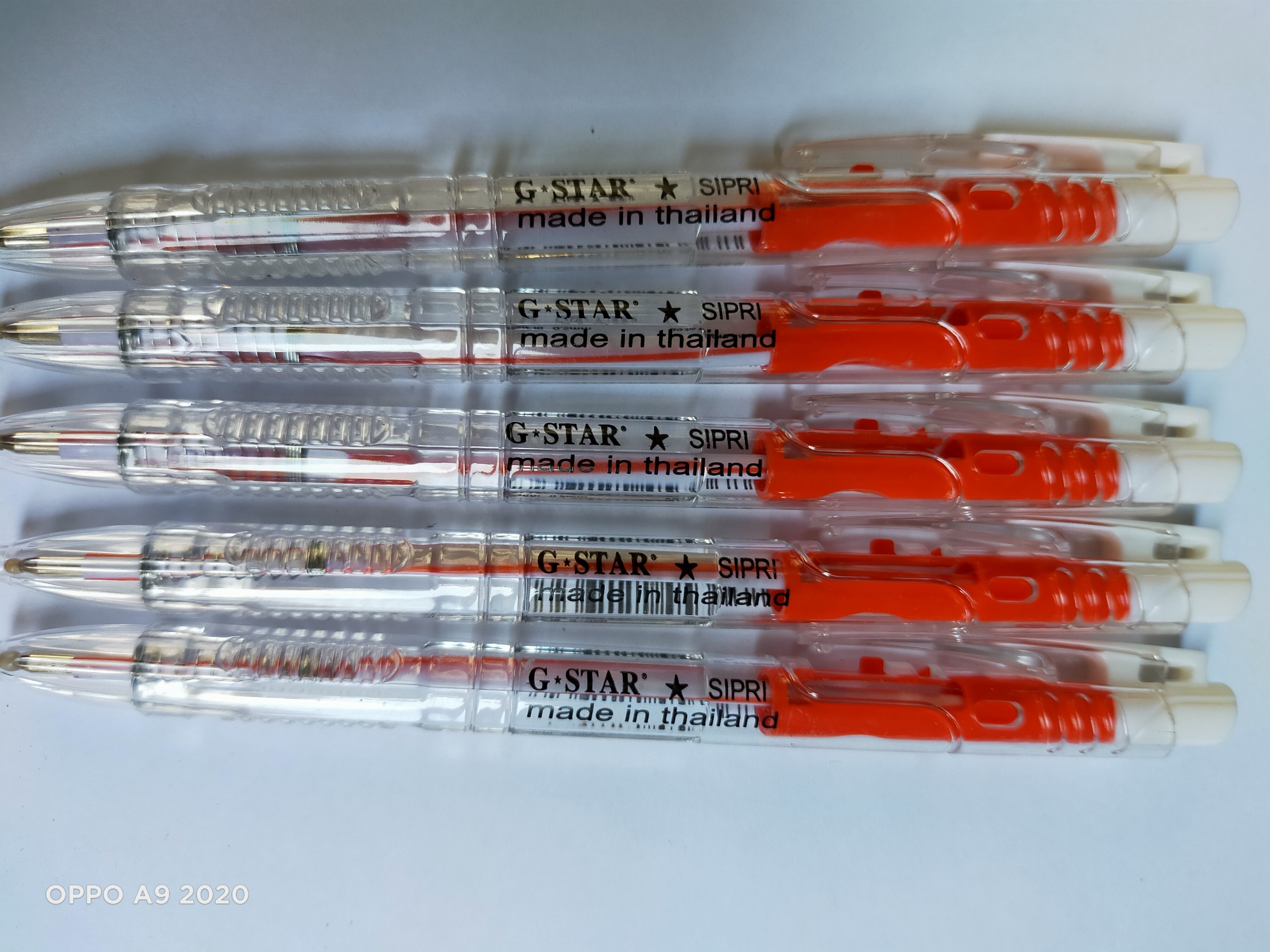 COMBO 5 CÂY BÚT BI SIPPRI THÁI LAN (MỰC XANH VÀ ĐỎ)