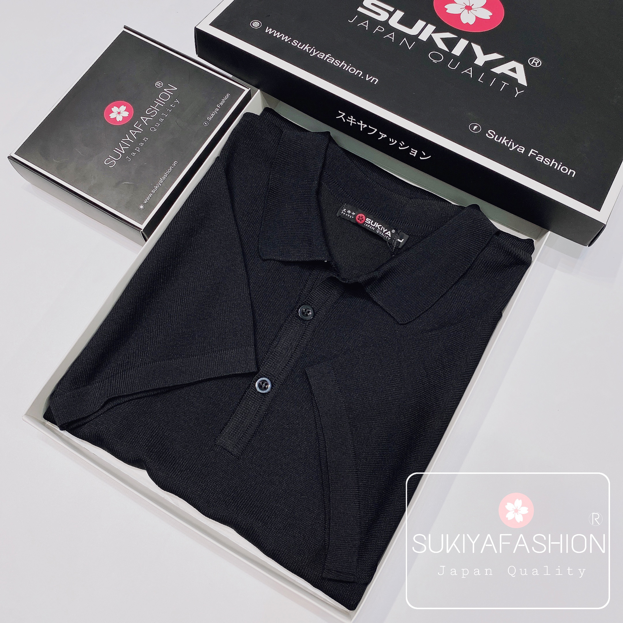 Áo len nam cổ bẻ Polo chính hãng Sukiya Fashion AL23