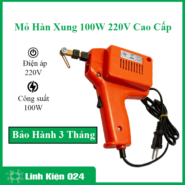 Mỏ hàn xung Bách Khoa 100W 220V loại tốt, mỏ hàn chì, hàn thiếc điện tử 860g, bảo hành 3 tháng