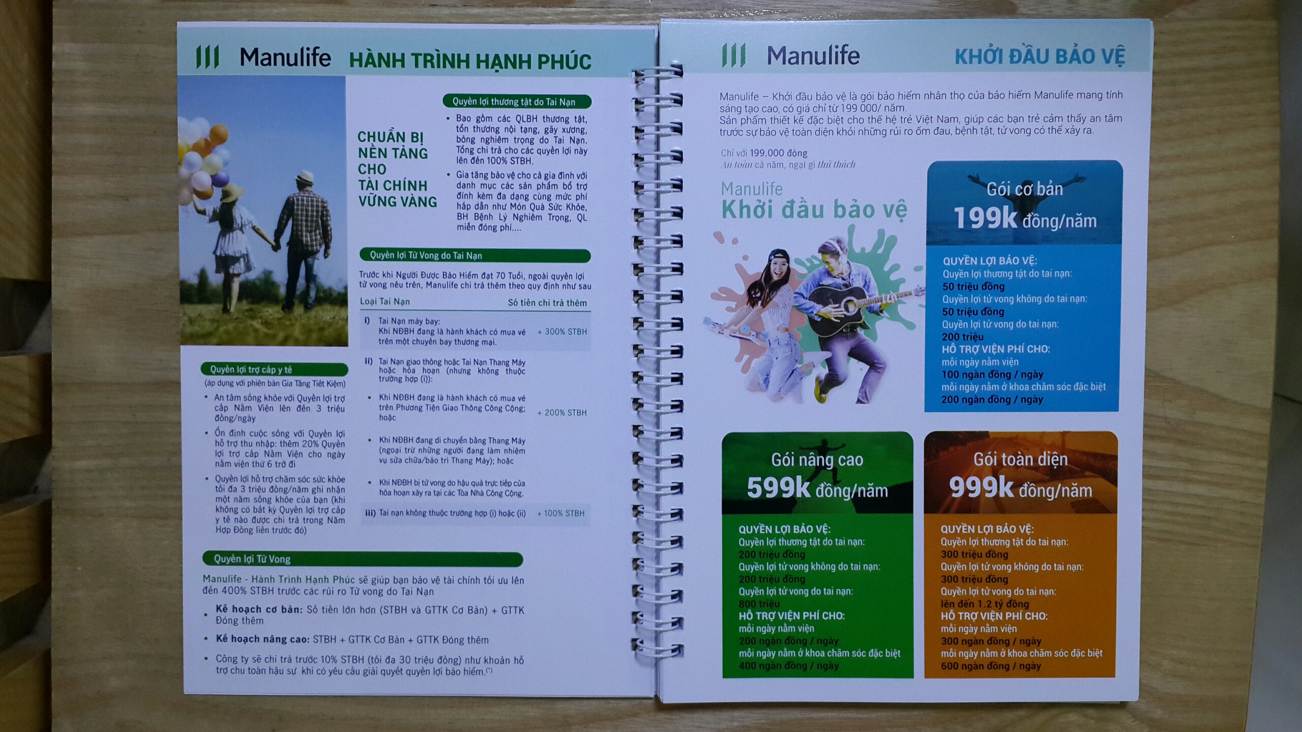Sổ lò xo quà tặng Manulife
