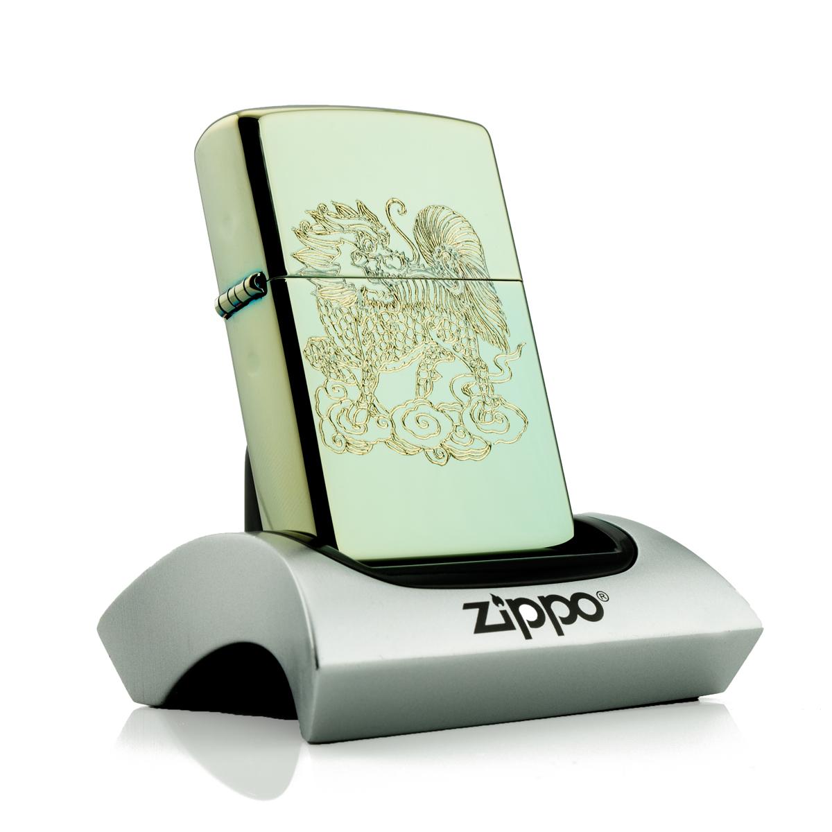 Bật Lửa Zippo Khắc Ngọc Kỳ Lân