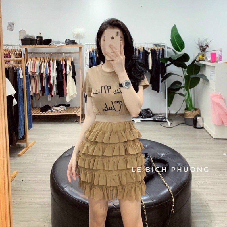 Chân váy 5 tầng dáng ngắn siêu đẹp
