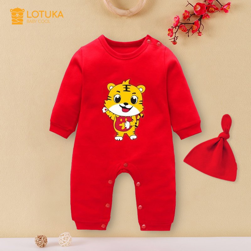 Bộ yếm kẻ áo liền quần hình gấu, body dài tay cho Bé Trai Bé Gái dễ thương chất Cotton mịn đẹp, quần áo trẻ em sơ sinh