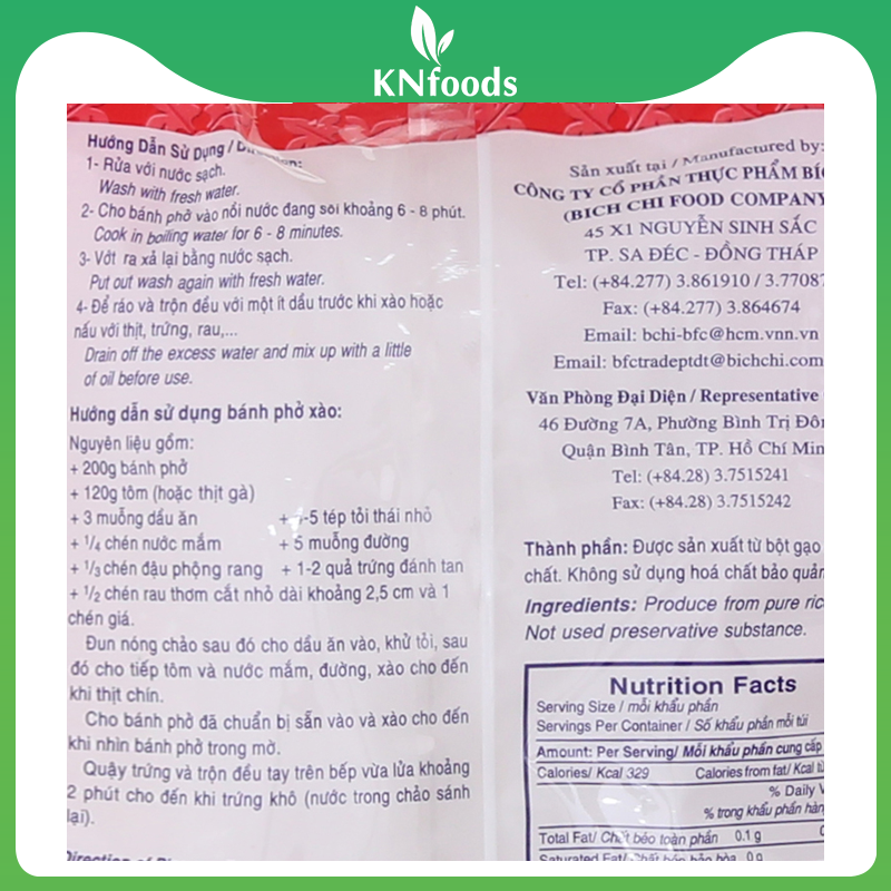 Bánh Phở Bích Chi gói 400g