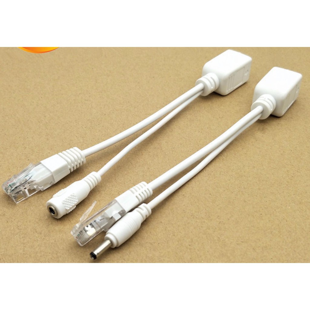 [Siêu Sale] [Giá hủy diệt] Cáp chuyển nguồn PoE dùng cam IP (Jack PoE IP thụ động) - 1 cặp
