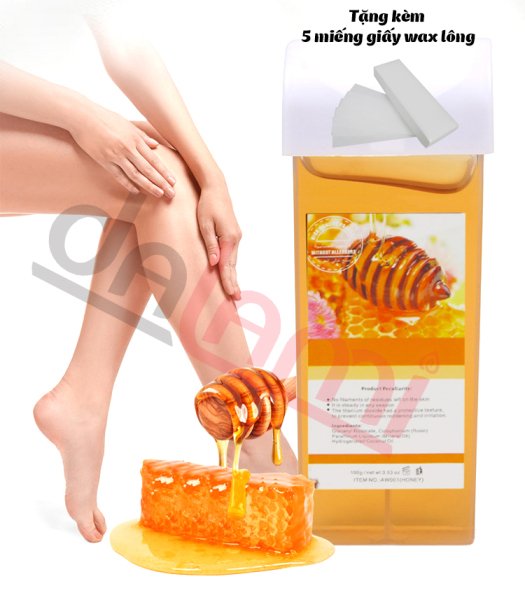 Gel Wax Lông Nóng Mật Ong dạng tuýp (100ml) - Tẩy lông tận gốc, nhanh chóng, an toàn, hiệu quả - Phù hợp Tẩy wax lông tay, tẩy lông chân dài - Tặng kèm 5 miếng giấy wax chuyên dụng