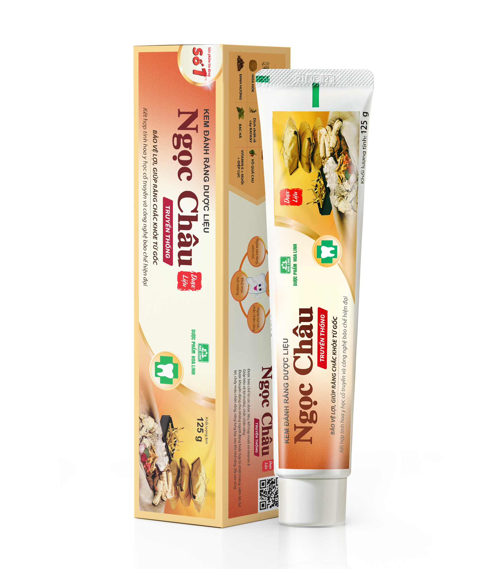 Kem Đánh Răng Dược Liệu Ngọc Châu Tuýp 100g
